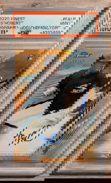 2020 Topps Finest Luis Robert Gold Refractor Auto /50 PSA 9 RC Rookie White Sox