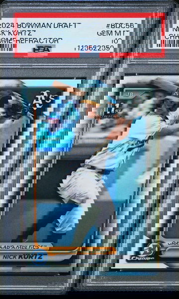 2024 Bowman Draft Chrome Refractor Nick Kurtz #BDC56 PSA 10