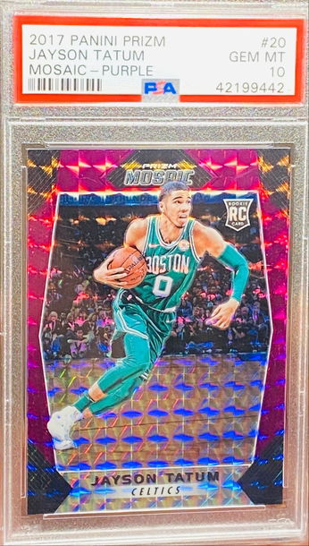 2017 Mosaic Jayson Tatum Rookie Purple #’d /99 PSA 10 