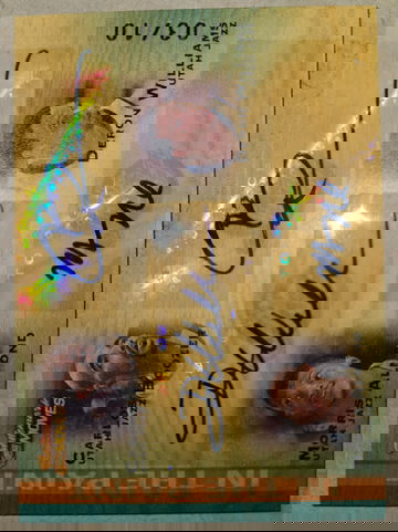 Deron Williams Carlos Boozer 2007 Topps Trademark Moves In The Paint Orange Triple Auto /10 🏀 UTAH JAZZ 