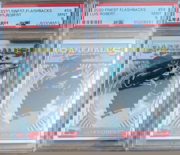 2020 Topps Finest Flashbacks Luis Robert Rookie PSA 9 x2