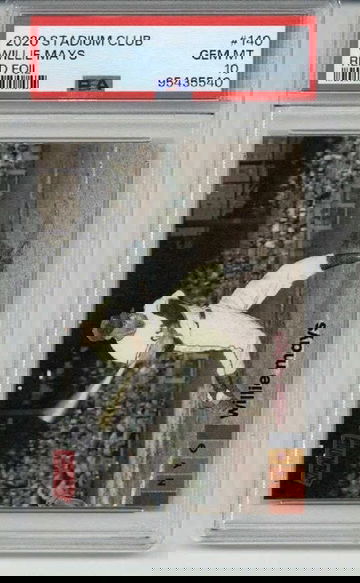 2020 TOPPS STADIUM CLUB RED FOIL #140 WILLIE MAYS CARD GIANTS PSA 10