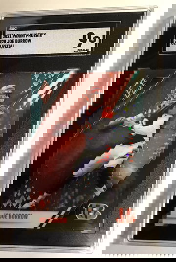 2021 Panini Phoenix #20 Joe Burrow Fire Burst Celestial SGC 9 Mint