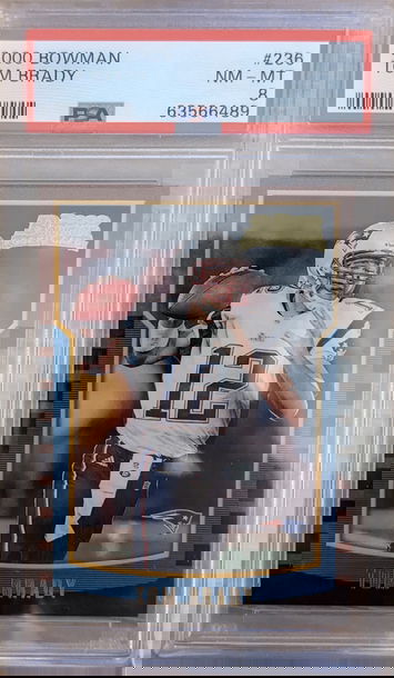 2000 Bowman Tom Brady Rookie Card RC #236 PSA 8