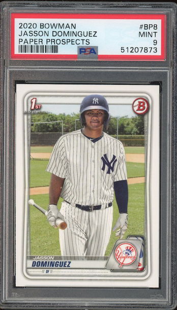 2020 Jasson Dominguez Bowman Prospects PSA 9 Mint