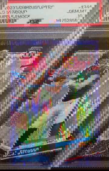 2023 Donruss Optic CJ Stroud Purple Shock rc PSA 10