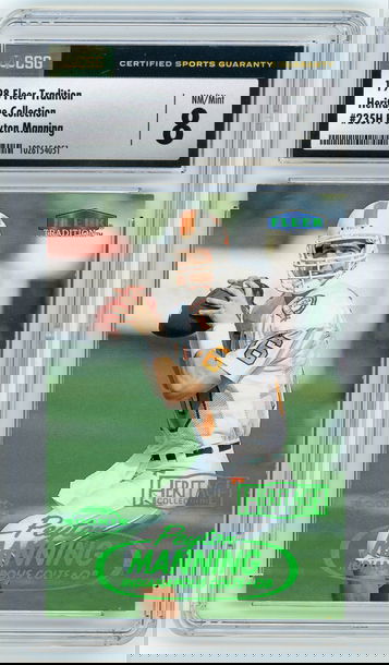 PEYTON MANNING 1998 Fleer Tradition Heritage Collection Green Rc #002/125 CSG 8