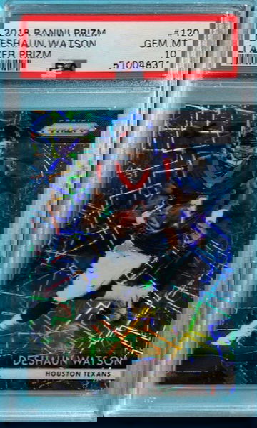  2018 Prizm Deshaun Watson Blue Lazer #120 PSA 10 GEM MINT Houston Texans Pop 12