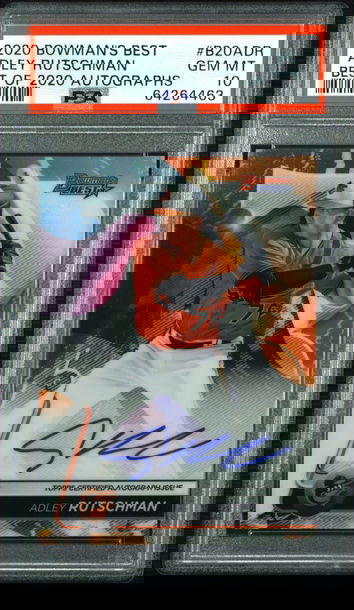  💎🦚2020 Bowman’s Best Adley Rutschman Best of 2020 Auto Orioles PSA 10 🦁⚾️