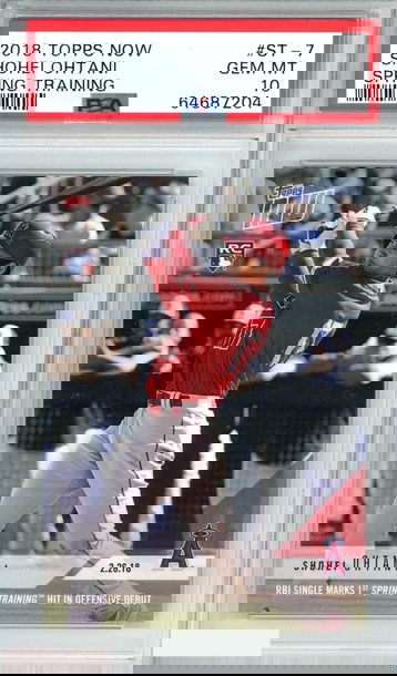 2018 TOPPS NOW SHOHEI OHTANI #ST-7 SPRING TRAINING ROOKIE PSA 10 GEM MT