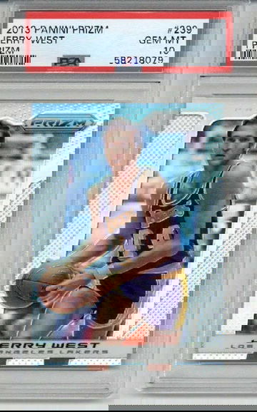 2013 PANINI PRIZM PRIZM #239 JERRY WEST CARD LAKERS PSA 10 LOW POP
