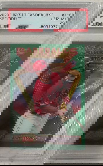 2020 Topps Finest Mike Trout Flashback PSA 10 