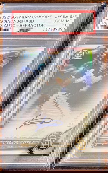 2022 Bowman Jackson Merrill Refractor Auto #/499 PSA 10 