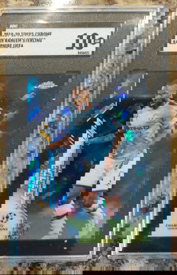 2019-20 Topps Chrome #28 Raheem Sterling SAPPHIRE UEFA SGC GEM MINT 10 POP 3