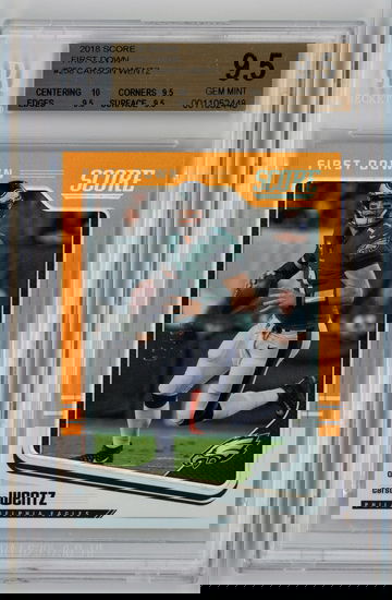 2018 Score First Down Gold /10 Carson Wentz BGS 9.5 Pop 3!!