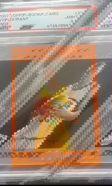 2007 Topps Kevin Durant Orange RC PSA 9
