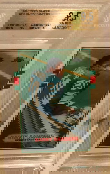 1989 Topps Traded Barry Sanders #83T BGS 9.5