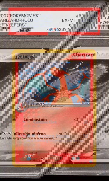 2007 Pokemon Ex Power Keepers Holo Charizard #6 PSA 6