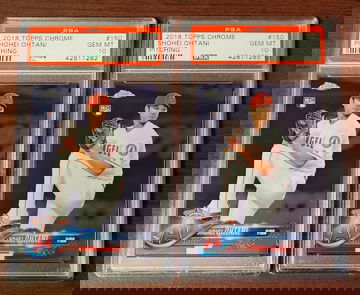  Lot x2 Shohei Ohtani 2018 Topps Chrome PSA 10 #150 Rookie Card Angels RC GEM MINT