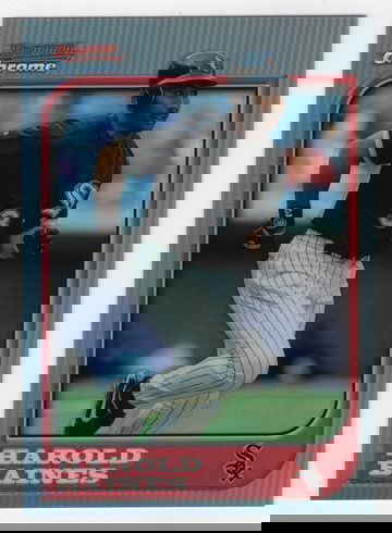 1997 BOWMAN'S CHROME REFRACTOR HAROLD BAINES # 33 HOF