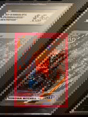 2019 Panini Donruss Optic Pink Hyper Prizm Donovan Mitchell SGC 9.5 Mint Plus