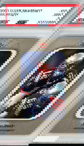 2003 FLEER SNAPSHOT TOM BRADY #55 NEW ENGLAND PATRIOTS PSA 9 MINT