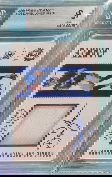 2019 Panini Encased Daniel Jones Autograph BGS 9