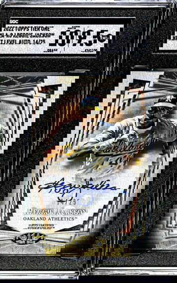 Reggie Jackson 2022 Topps Tier One Next Level Auto #NLA-RJ /25 SGC 9.5/10  POP 1
