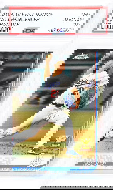 2019 Topps Chrome Walker Buehler Refractor PSA 10