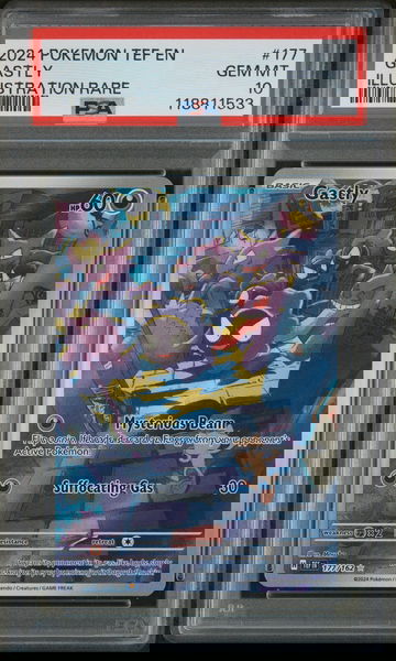 2024 Pokemon Scarlet and Violet Temporal Forces Illustration Rare Gastly #177 PSA 10