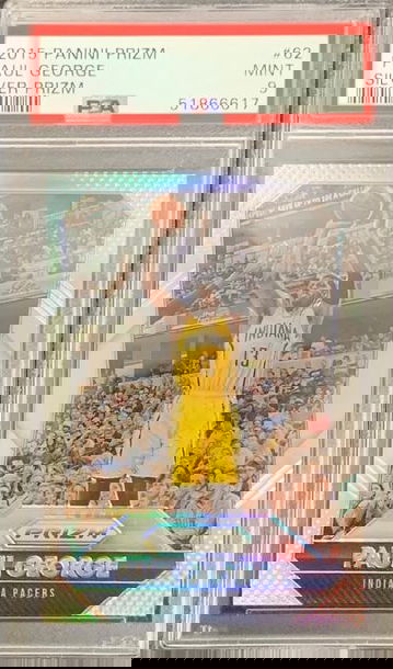 2015 Panini Prizm Paul George Silver Prizm PSA 9 Pacers 