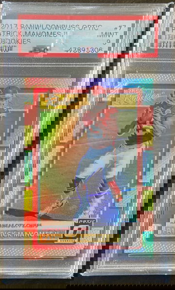 2017 Donruss Optic The Rookies Patrick Mahomes Holo PSA 9