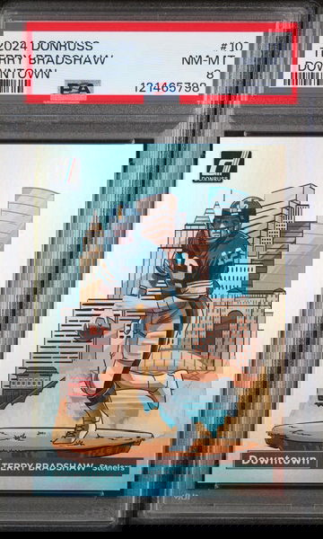 2024 Panini Donruss Downtown Terry Bradshaw #10 PSA 8