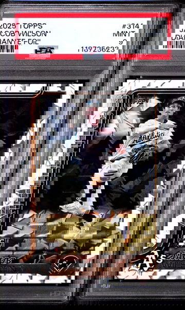 2025 Topps Jacob Wilson Diamante Foil Parallel #314 – PSA 9 MINT Oakland A’s RC