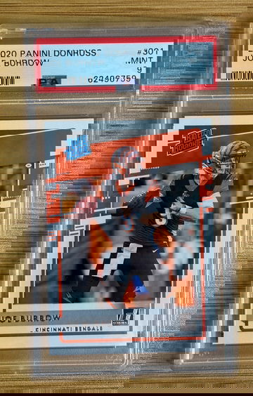 2020 Panini Donruss Joe Burrow Rated Rookie Card PSA 9 (#301)