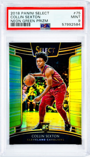 2018 Collin Sexton Panini Select  Neon Green Prizm  #75 PSA 9