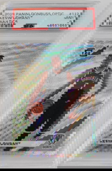 2019 Donruss Optic Kevin Durant Fanatics Silver Wave Prizm #112 PSA 9 MINT