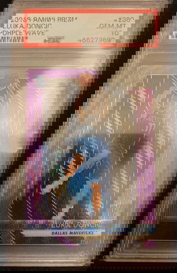 2018 Prizm Luka Doncic Rookie RC purple wave PSA 10