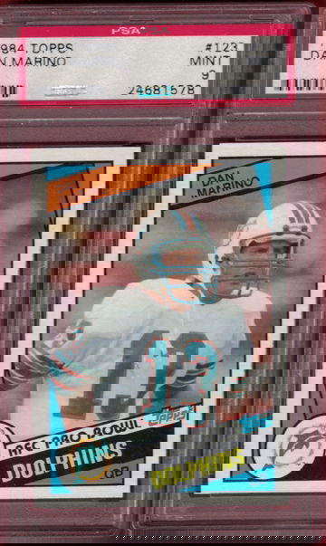 1984 Topps Dan Marino ( MIAMI DOLPHINS ) PSA 9 MINT Rookie Card RC #123!