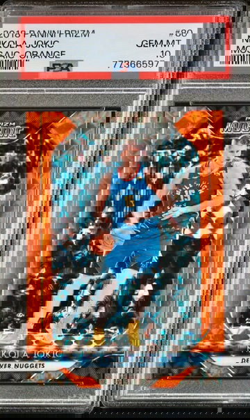 2018 Panini Prizm Mosaic Orange /99 Nikola Jokic #80 PSA 10 Gem Mint Nuggets SP