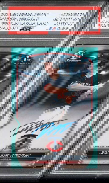 2023 Bowman Chrome Brandon Winokur Aqua Lava Refractor Auto /199 PSA 10/10 💎💎