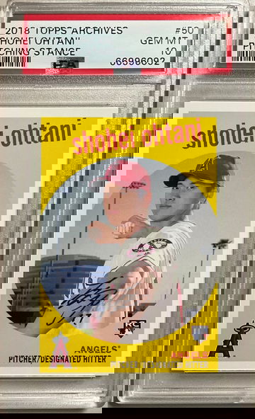 2018 TOPPS ARCHIVES #50 SHOHEI OHTANI PITCHING STANCE RC GEM MINT