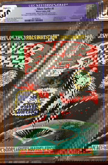 Silver Surfer #1 (1968) CGC 5.0 -- O/w to white; Origin w/ Watchers; restored