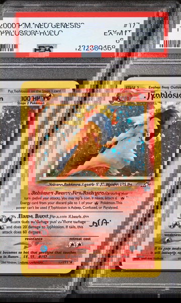 2000 Pokemon Neo Genesis Holo Typhlosion #17 PSA 6