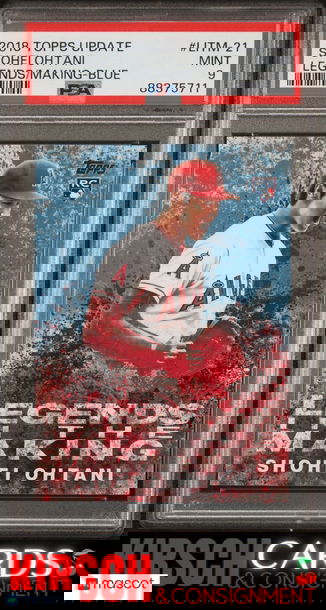 Shohei Ohtani 2018 Topps Update Legends In The Making #LITM-21 Blue RC PSA 9