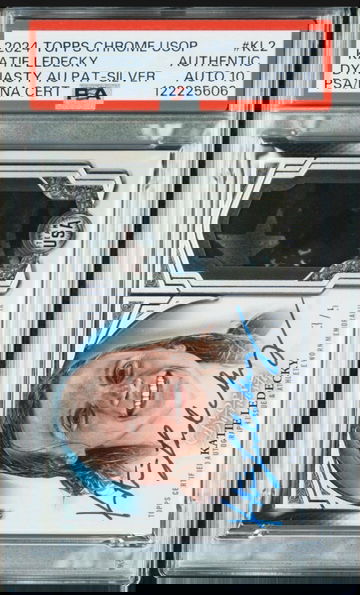 Katie Ledecky 2024 Topps Chrome  Dynasty Olympics  Auto Silver /5 SSP PSA Patch