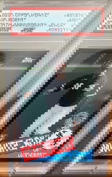 2020 Topps Update Luis Robert 1985 Black Parallel RC /299 PSA 9