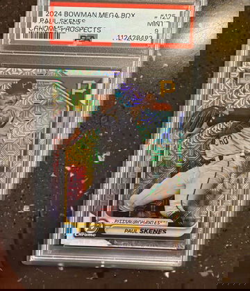 Paul Skenes 2024 Bowman Mega Box Rookie Chrome-Prospects #125 PSA Mint 9 (Cert #112428483)