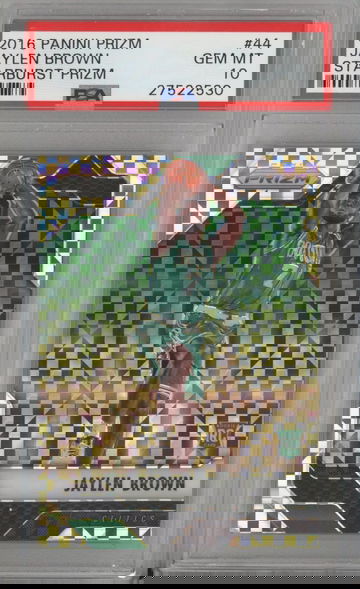 2016 Panini Prizm Jaylen Brown Starburst Prizm PSA 10 pop 93