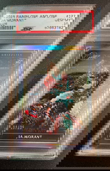 2019 Panini One and One Ja Morant Blue Holo #/25 RC PSA 10